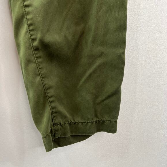 Ann Taylor LOFT Olive Green Pants High Rise Taper Leg Elastic Waistband M Medium - Picture 3 of 7